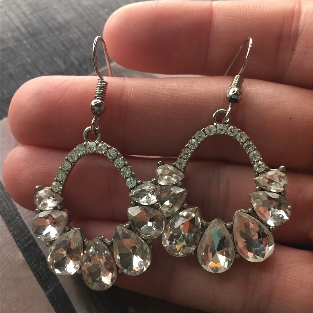 Rhinestone chandelier earrings